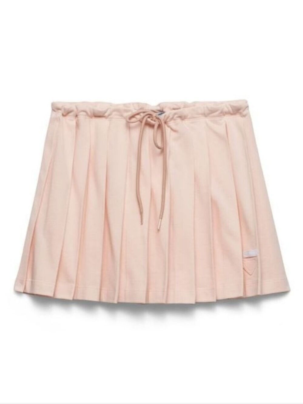 PRADA Pleated Drawstring Mini Skirt in  Pink
